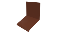 Планка примыкания верхняя к стене фальц 150x130x20 мм, 8004 медно-коричневый глянцевый