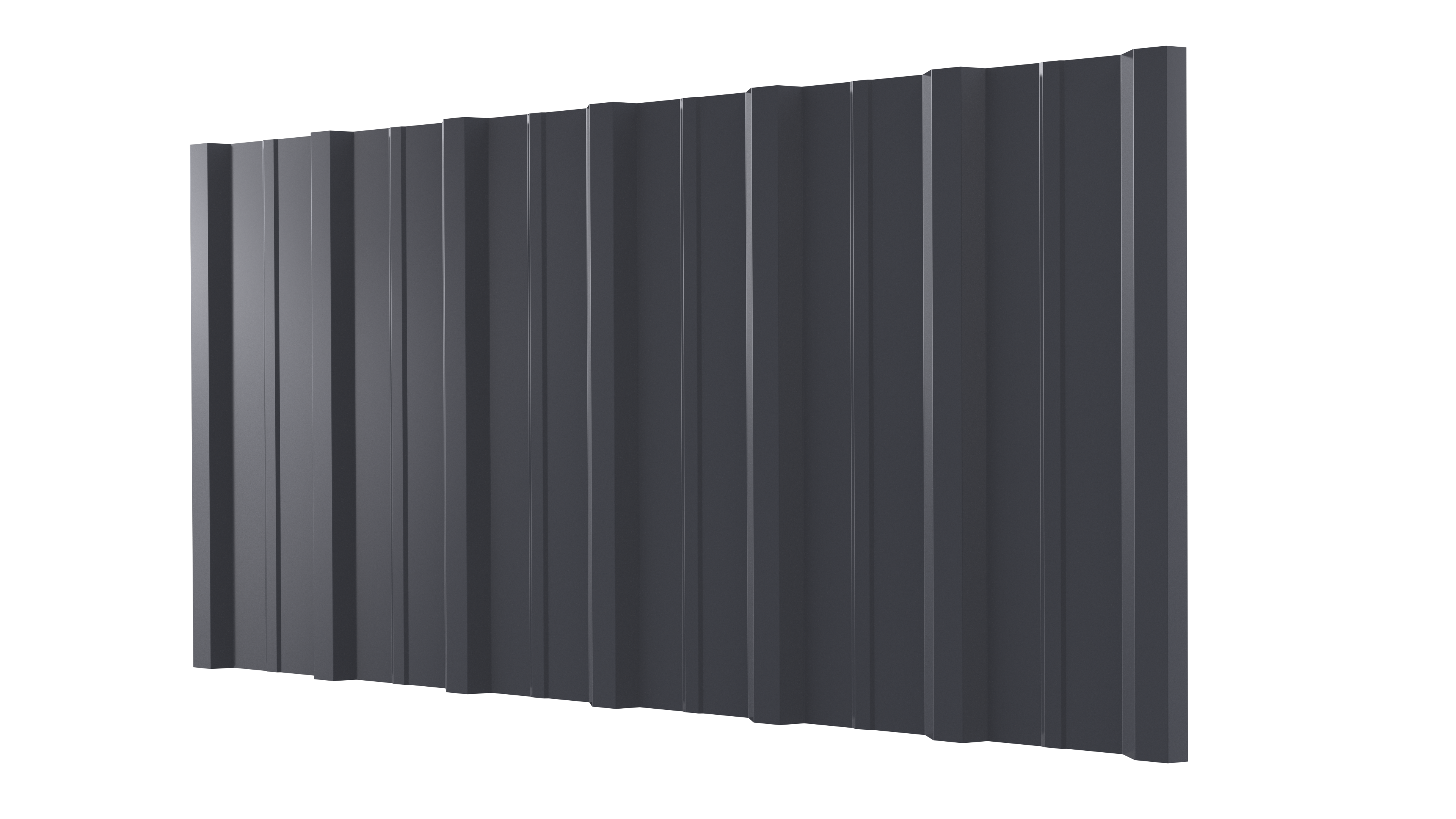 Профнастил НС16 1150/1100x0,5 мм, 7024 графитовый серый PUR Pruf