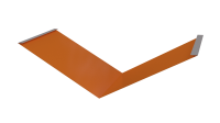 Планка ендовы нижняя 298x298x2000 мм, 2011 насыщенный оранжевый глянцевый