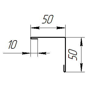 Угол наружный 50x50x2000 мм, 7035 светло-серый глянцевый