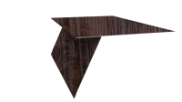 Планка карнизная фальц 130x80 мм, Морёный дуб 3D