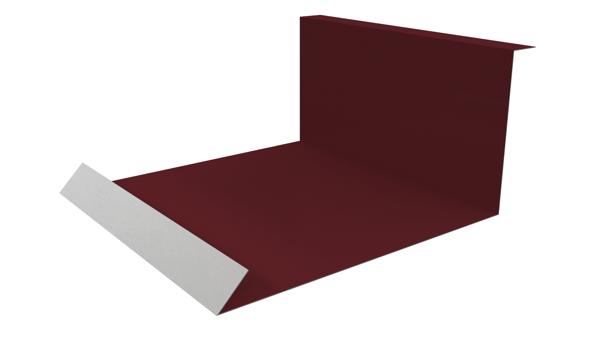 Планка примыкания нижняя 100x200x2000 мм, 3005 винно-красный глянцевый