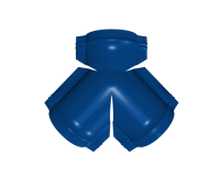 Тройник Y конька круглого 625x510 мм, 5005 сигнальный синий глянцевый