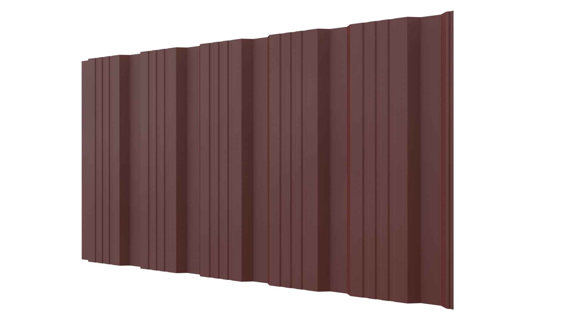 Профнастил К20 1195/1130x0,5 мм, 3009 оксид красный матовый