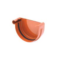 Заглушка желоба левая 125 мм, RAL 8004