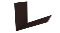 Планка примыкания верхняя к трубе фальц 250x210 мм, 8017 шоколадно-коричневый глянцевый