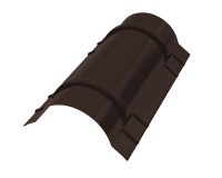 Конёк круглый R110x2000 мм, 8017 шоколадно-коричневый матовый