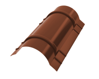Конёк круглый R110x2000 мм, 8004 медно-коричневый глянцевый
