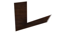 Планка примыкания верхняя к трубе фальц 250x210 мм, Античный дуб 3D