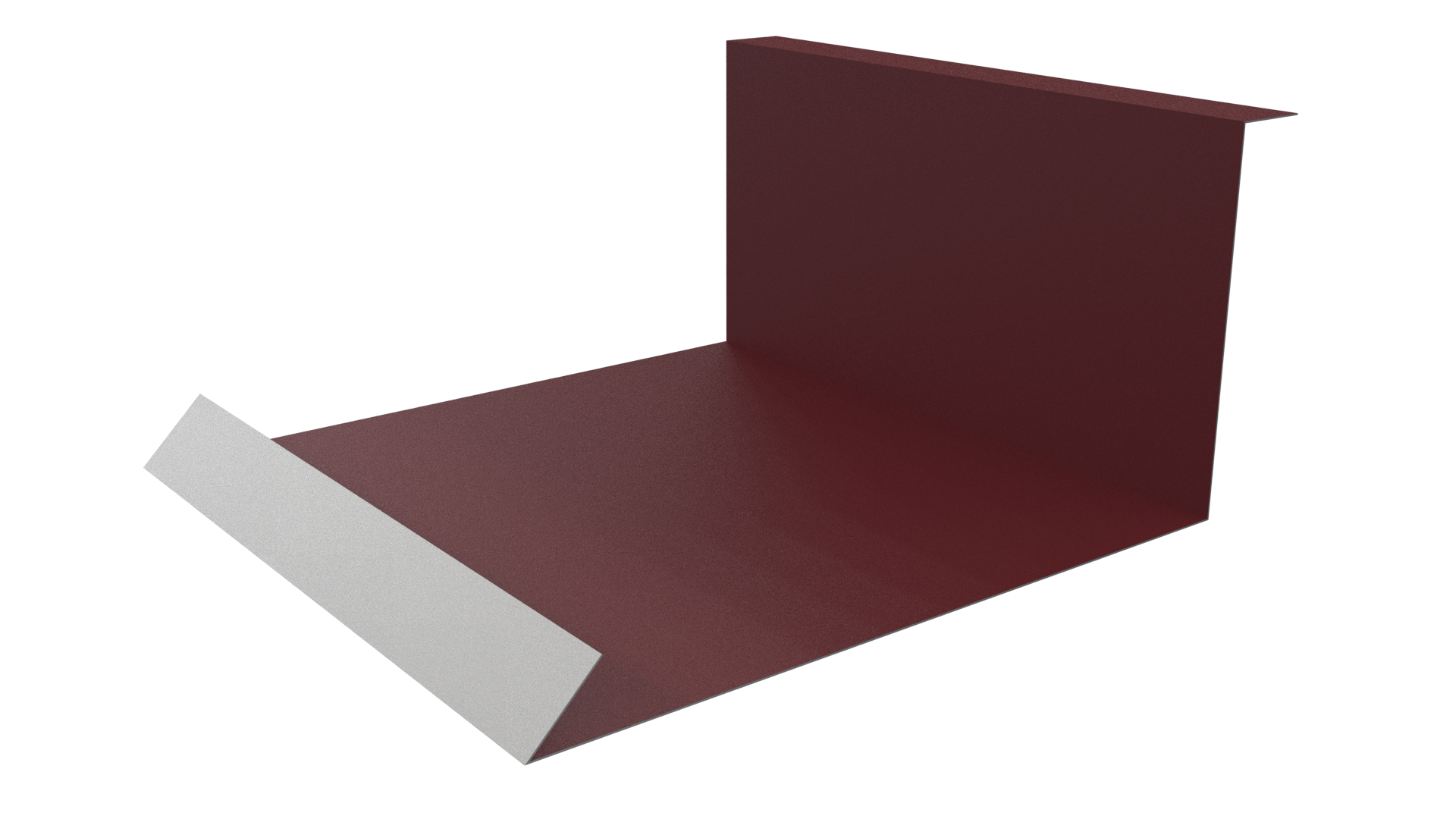 Планка примыкания нижняя 100x200x2000 мм, 3005 винно-красный матовый