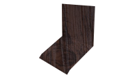 Планка примыкания верхняя к стене фальц 150x130x20 мм, Морёный дуб 3D