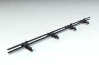 Снегозадержатель PROMO ZN 40x20 (овал) 3,0м Ral 9005 черный янтарь