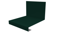 Планка примыкания нижняя к трубе фальц 140x200 мм, 6005 зеленый мох глянцевый