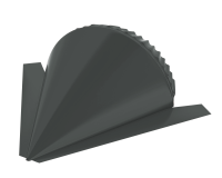 Заглушка конька круглого R110 конусная, 7005 мышино-серый глянцевый