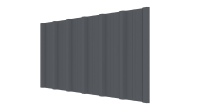 Профнастил НС16 1150/1100x0,5 мм, 7024 графитовый серый матовый