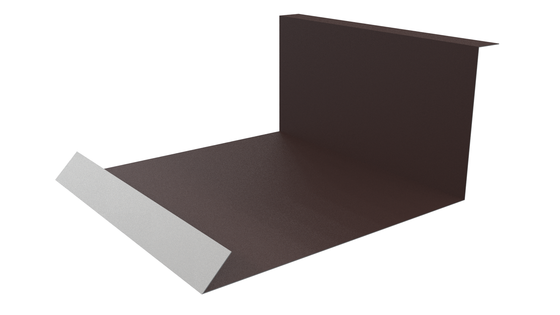 Планка примыкания нижняя 100x200x2000 мм, 8017 шоколадно-коричневый матовый