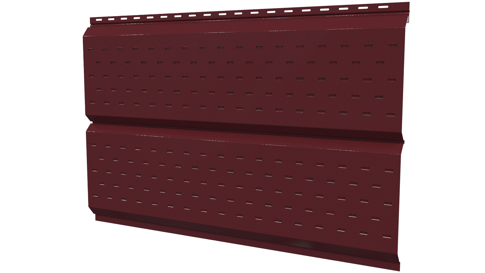 Софит Л-брус перфорированный 264/241x0,4 мм, 3005 винно-красный глянцевый