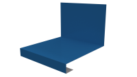Планка примыкания нижняя к трубе фальц 140x200 мм, 5015 небесно-синий глянцевый