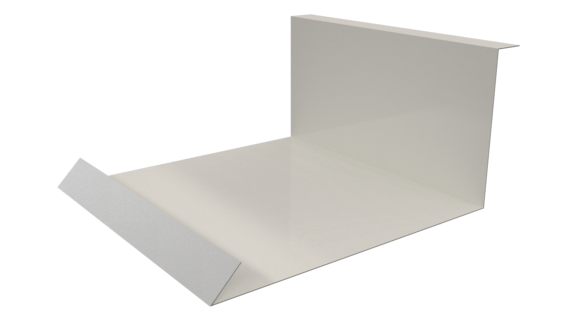 Планка примыкания нижняя 100x200x2000 мм, 9002 светло-серый глянцевый