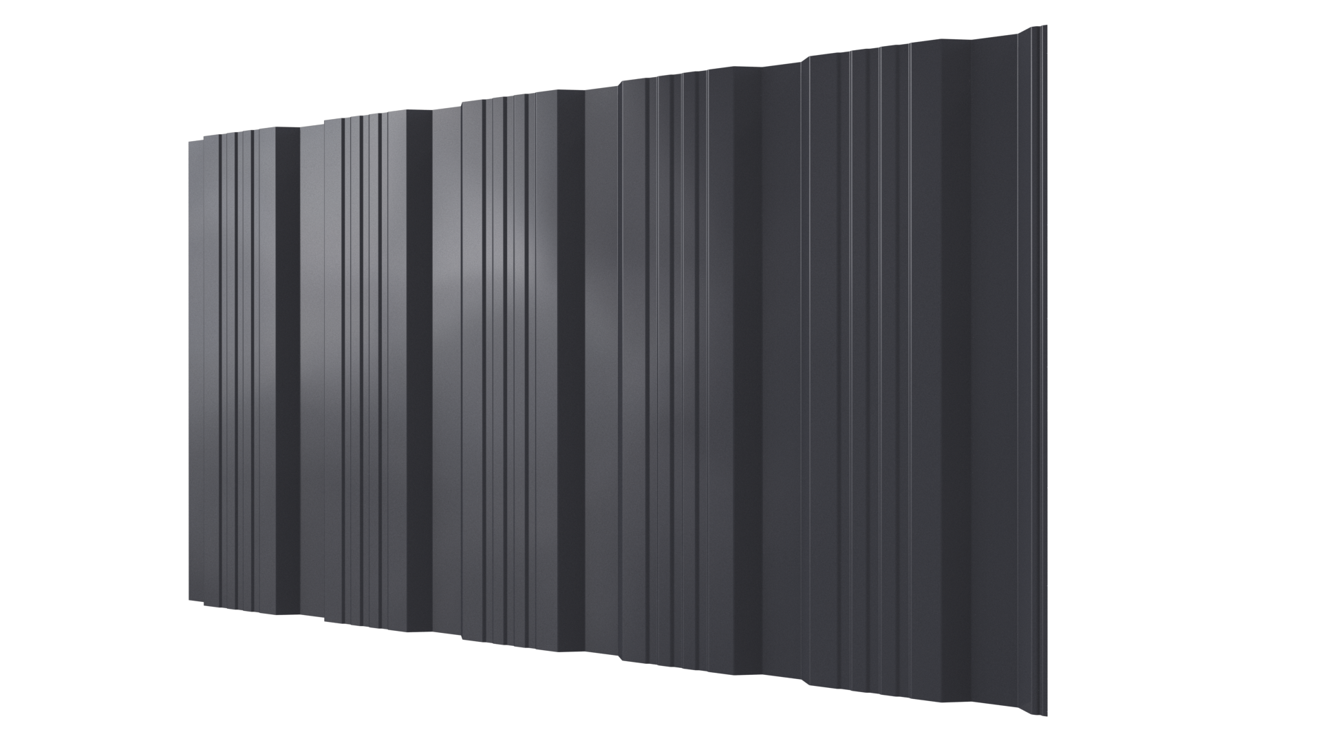 Профнастил К20 1195/1130x0,3 мм, 7024 графитовый серый глянцевый