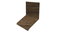 Планка примыкания верхняя к стене фальц 150x130x20 мм, Дуб Сантана 3D