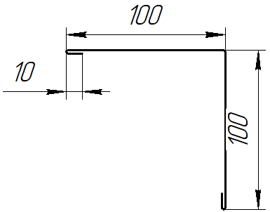 Угол наружный 100x100x2000 мм, 3011 коричнево-красный глянцевый