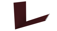 Планка примыкания верхняя к трубе фальц 250x210 мм, 3005 винно-красный глянцевый