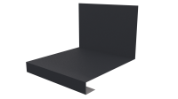 Планка примыкания нижняя к трубе фальц 140x200 мм, 7024 графитовый серый стальной бархат