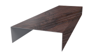 Декоративная накладка 20x60x20 мм, Морёный дуб 3D