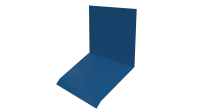 Планка примыкания верхняя к стене фальц 150x130x20 мм, 5015 небесно-синий глянцевый