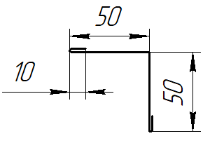 Угол внутренний 50x50x2000 мм, Картэн тёмный