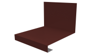 Планка примыкания нижняя к трубе фальц 140x200 мм, 3009 оксид красный глянцевый