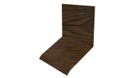 Планка примыкания верхняя к стене фальц 150x130x20 мм, Дуб Локарно 3D
