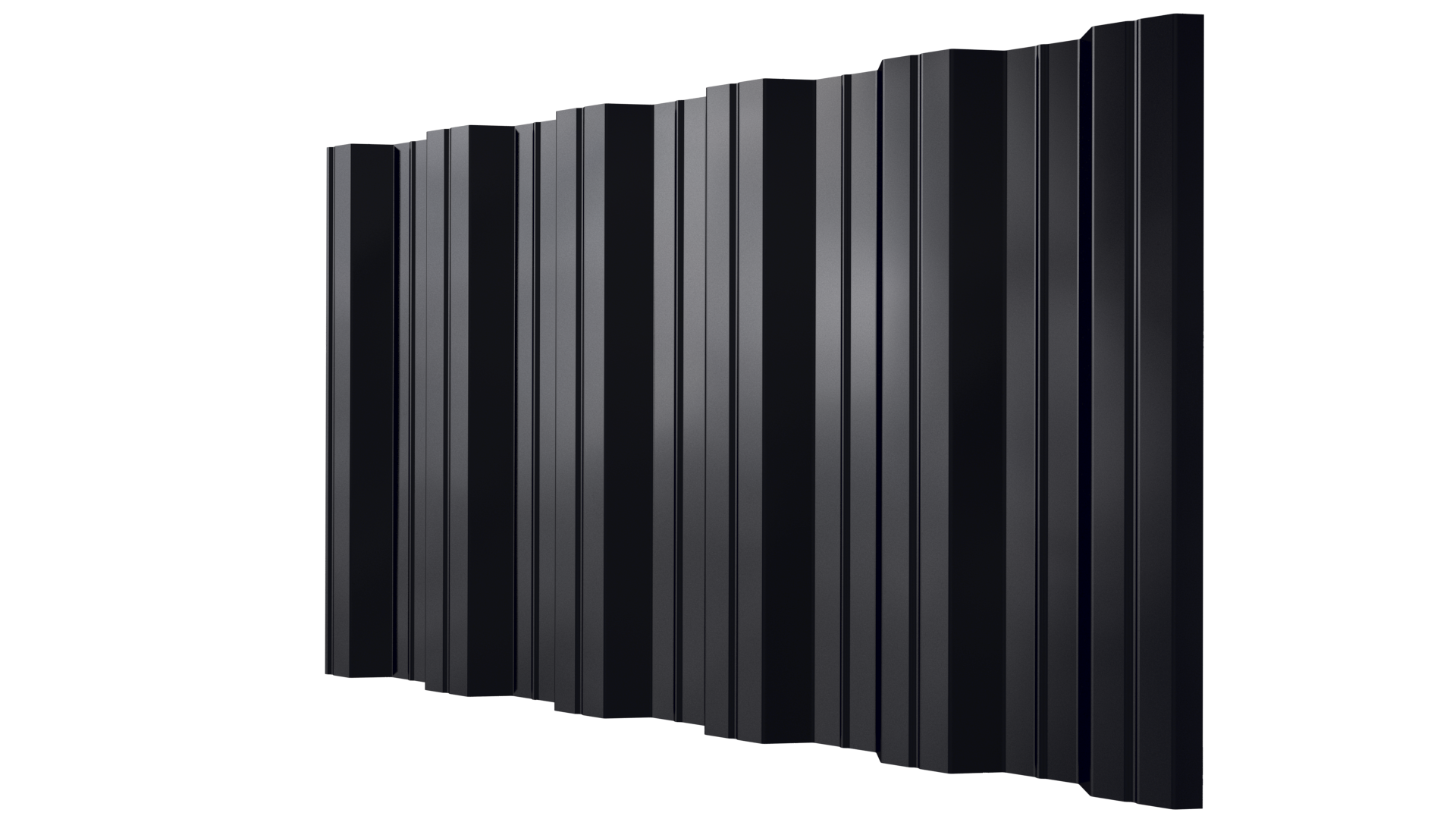 Профнастил НС35 1060/1000x0,7 мм, 9005 черный янтарь глянцевый
