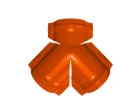 Тройник Y конька круглого 625x510 мм, 2004 оранжевый глянцевый