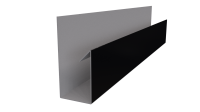Планка П-образная Блок-хаус 30x30x2000 мм, 9005 черный янтарь глянцевый