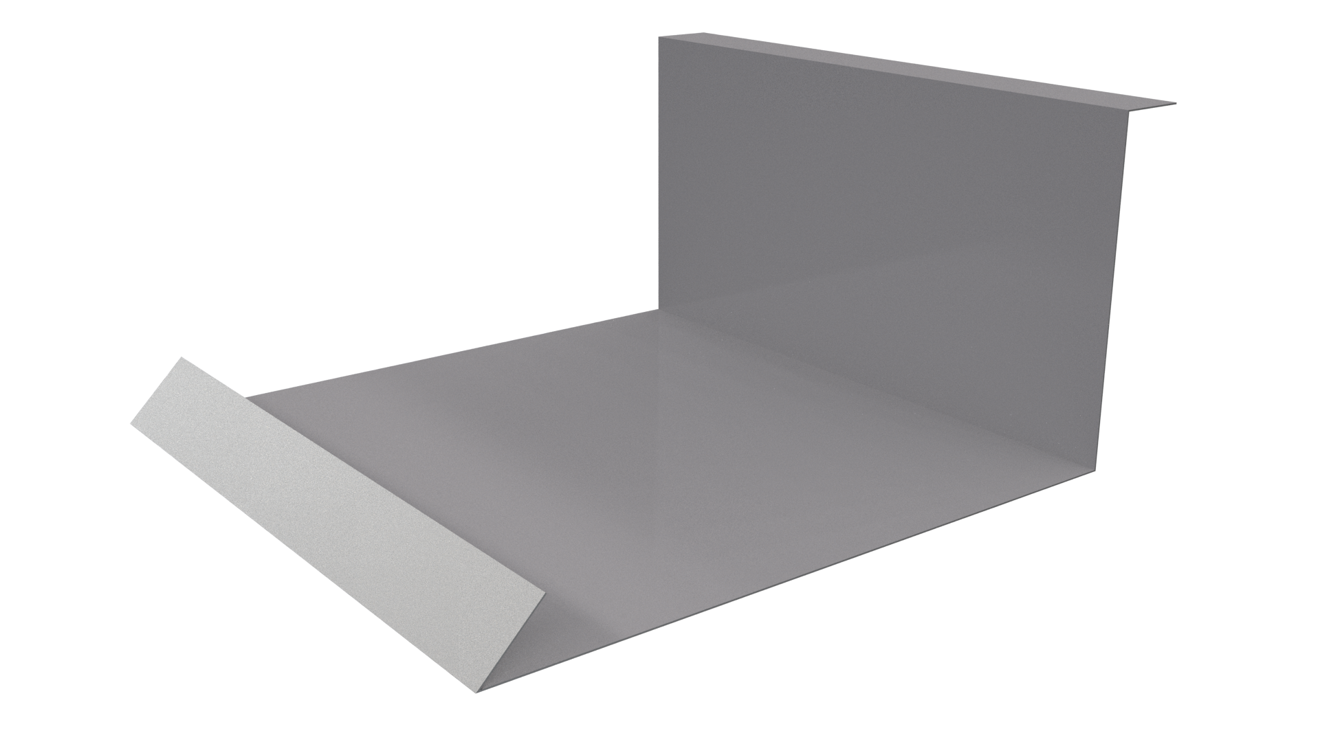 Планка примыкания нижняя 100x200x2000 мм, 7004 сигнальный серый глянцевый