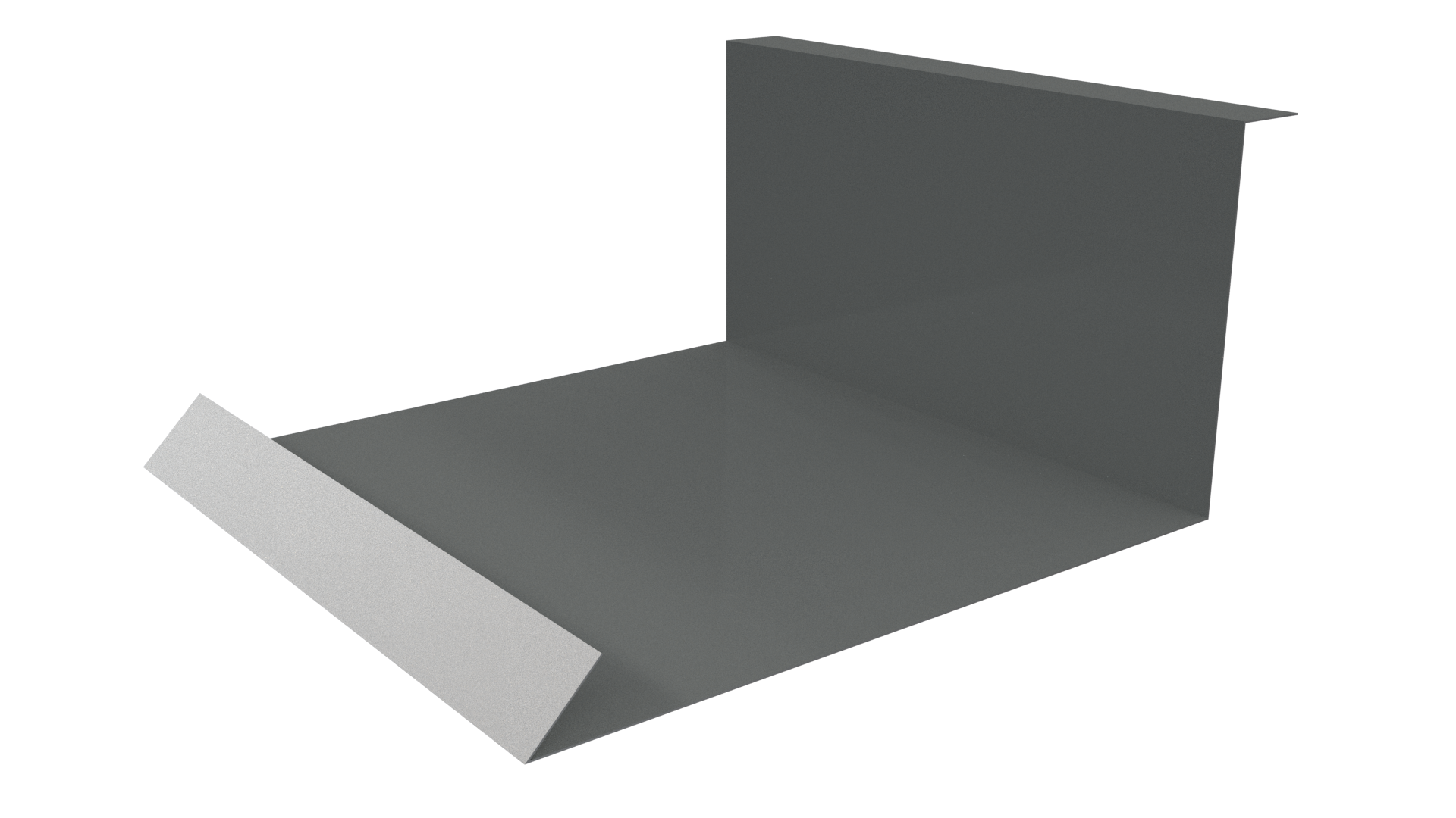 Планка примыкания нижняя 100x200x2000 мм, 7005 мышино-серый глянцевый