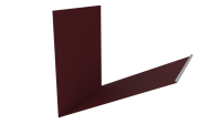 Планка примыкания верхняя к трубе фальц 250x210 мм, 3005 винно-красный матовый