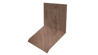 Планка примыкания верхняя к стене фальц 150x130x20 мм, Орех 3D