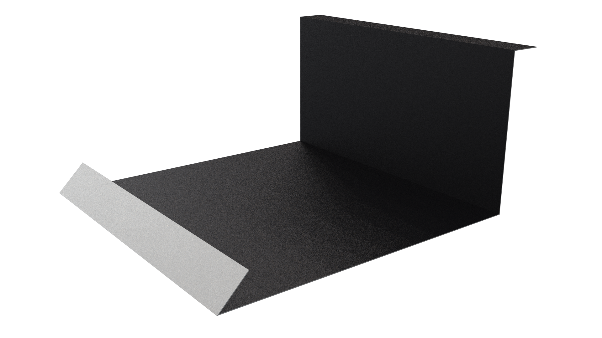 Планка примыкания нижняя 100x200x2000 мм, 9005 черный янтарь матовый