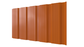 Профнастил К20 1195/1130x0,5 мм, 2011 насыщенный оранжевый глянцевый