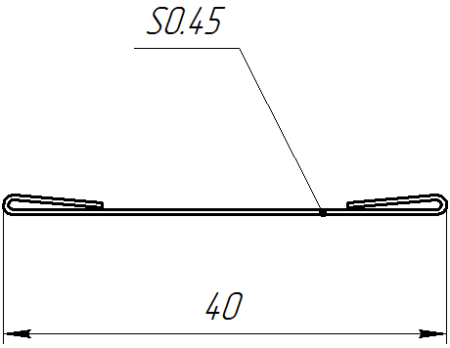 Крепежная планка 10x40x10 мм, 6029 мятно-зеленый глянцевый