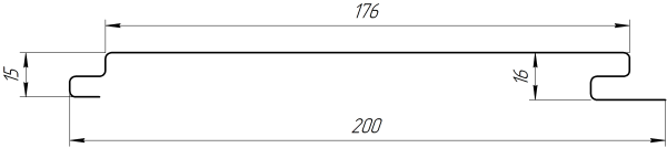 Лайн Про Плоскость 200/176x0,45 мм, 3009 оксид красный глянцевый