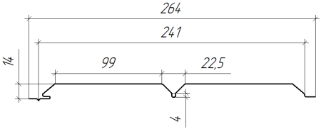 Софит Л-брус перфорированный 264/241x0,5 мм, 8017 шоколадно-коричневый матовый