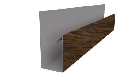 Планка П-образная Блок-хаус 30x30x2000 мм, Дуб Локарно 3D