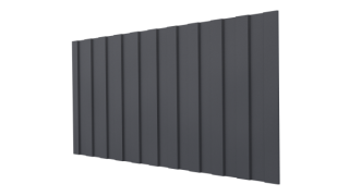 Профнастил С8 1200/1150x0,45 мм, 7024 графитовый серый матовый