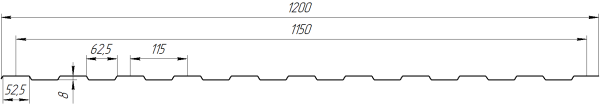 Профнастил С8 1200/1150x0,4 мм, 9002 светло-серый глянцевый