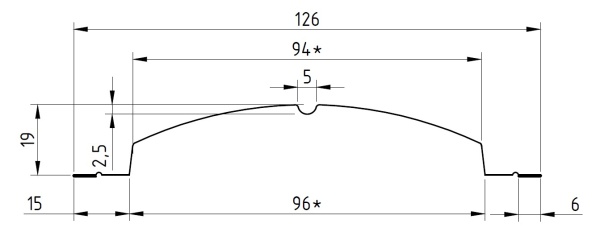 Штакетник Европланка 126x0,45 мм, 9003 сигнальный белый глянцевый