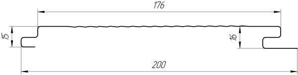Лайн Про Гофр 200/176x0,5 мм, 6005 зеленый мох глянцевый